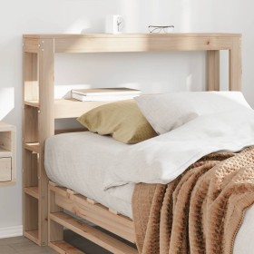 Cabecero de cama con estantes madera maciza de pino 75