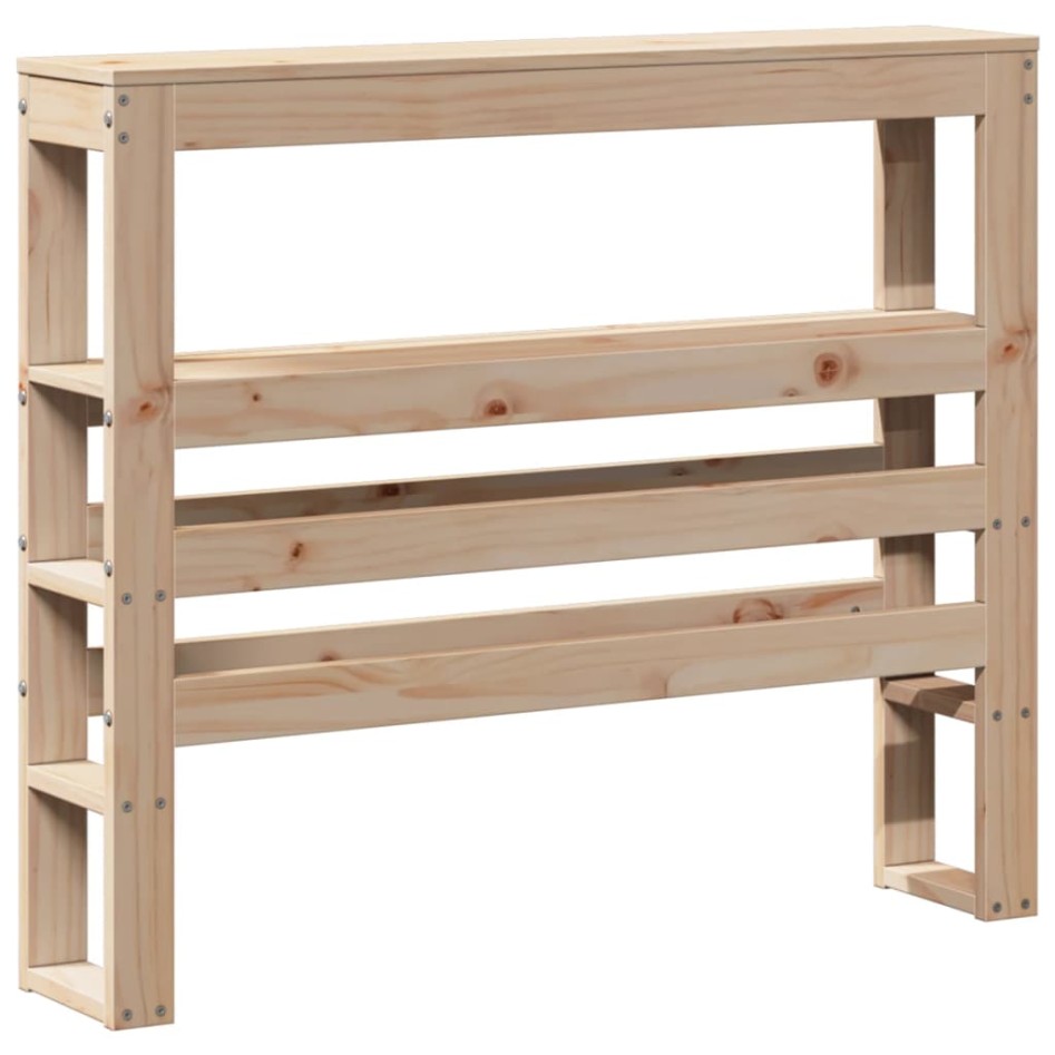 Cabecero de cama con estantes madera maciza de pino 75