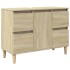Armario de lavabo madera contrachapada roble Sonoma 80x33x60
