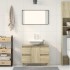 Armario de lavabo madera contrachapada roble Sonoma 80x33x60
