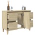 Armario de lavabo madera contrachapada roble Sonoma 80x33x60