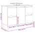 Armario de lavabo madera contrachapada roble Sonoma 80x33x60