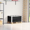 Collares de palets 2 uds madera maciza de pino negro 80x60 cm
