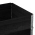 Collares de palets 2 uds madera maciza de pino negro 80x60
