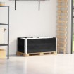 Collares de palets 2 uds madera maciza de pino negro 100x50 cm