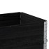 Collares de palets 2 uds madera maciza de pino negro 100x50