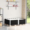 Collares de palets 2 uds madera maciza de pino negro 150x100 cm