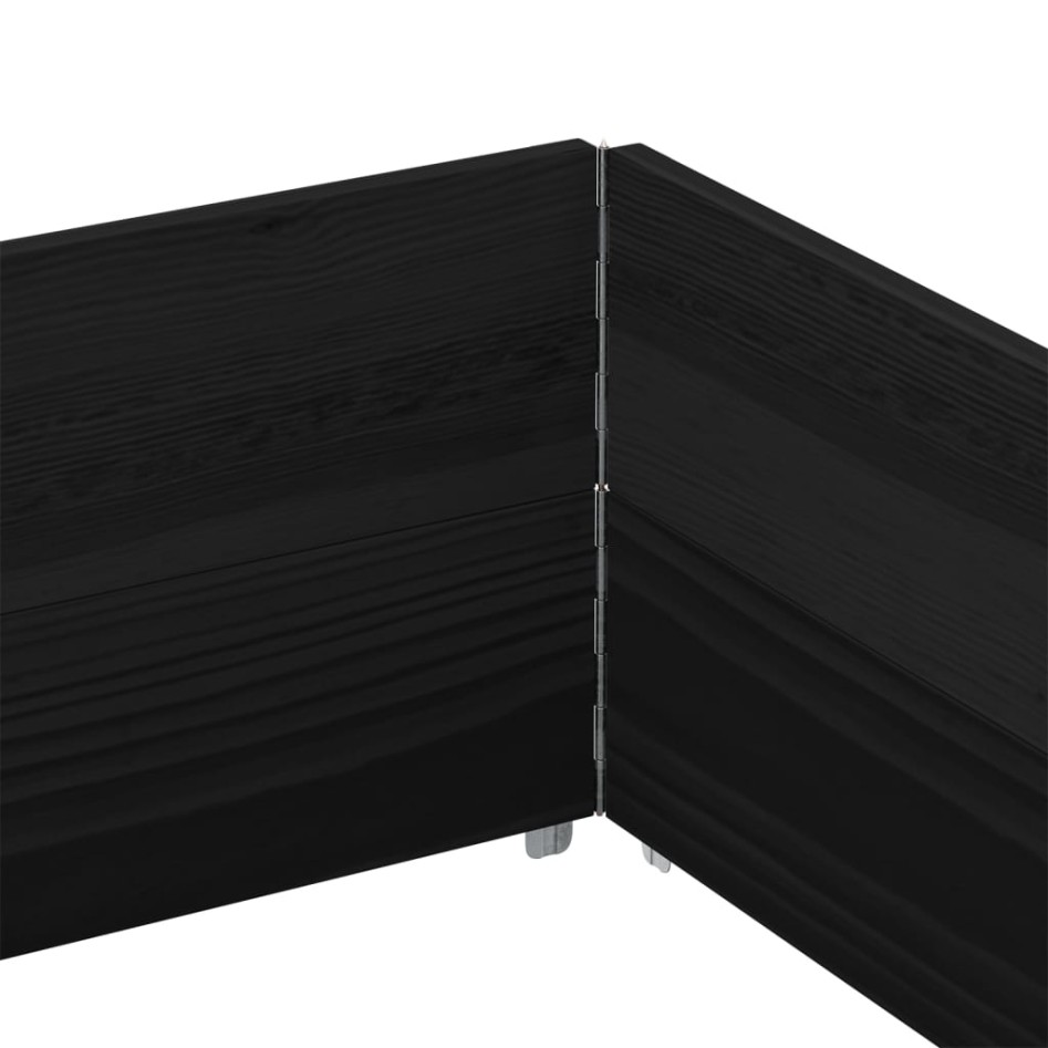 Collares de palets 2 uds madera maciza de pino negro 150x100