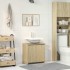 Set de muebles de baño 2 pzas madera contrachapada roble