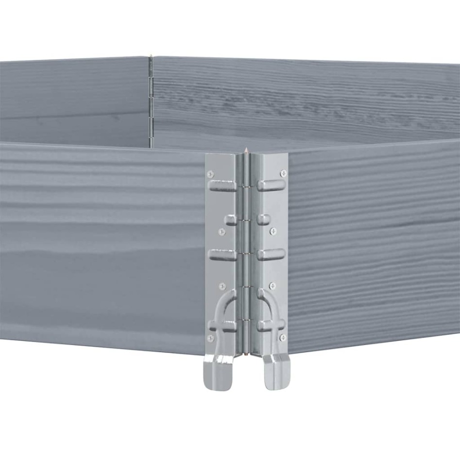 Arriate elevado hexagonal madera maciza de pino gris 160x160