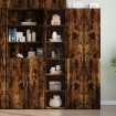 Aparador alto madera de ingeniería roble ahumado 40x41x185 cm