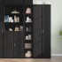 Aparador alto madera de ingeniería negro 30x41x185