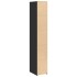 Aparador alto madera de ingeniería negro 30x41x185