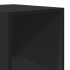 Aparador alto madera de ingeniería negro 30x41x185