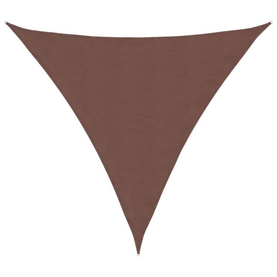 Toldo de vela triangular tela Oxford marrón 6x6x6