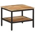 Mesa de centro de madera maciza de mango rugosa 45x45x35