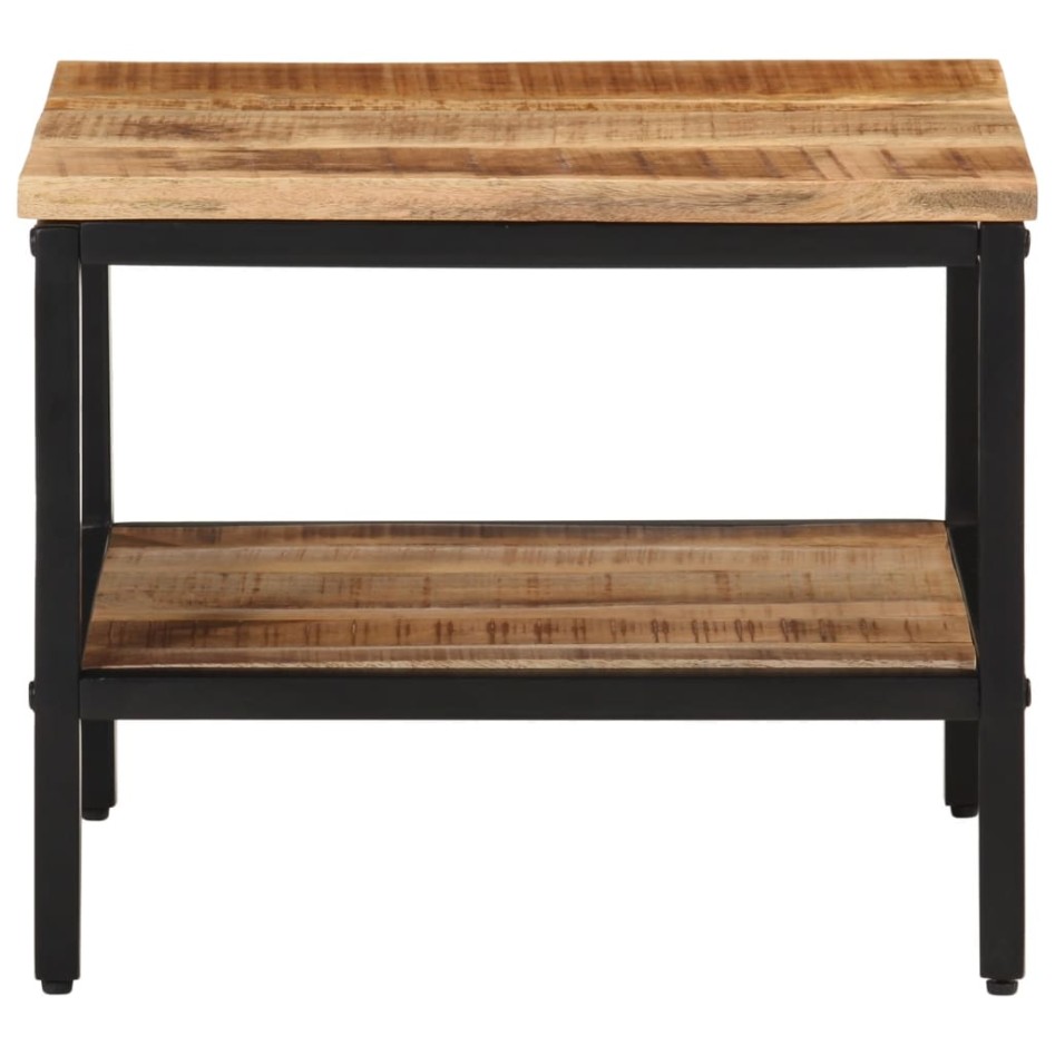 Mesa de centro de madera maciza de mango rugosa 45x45x35