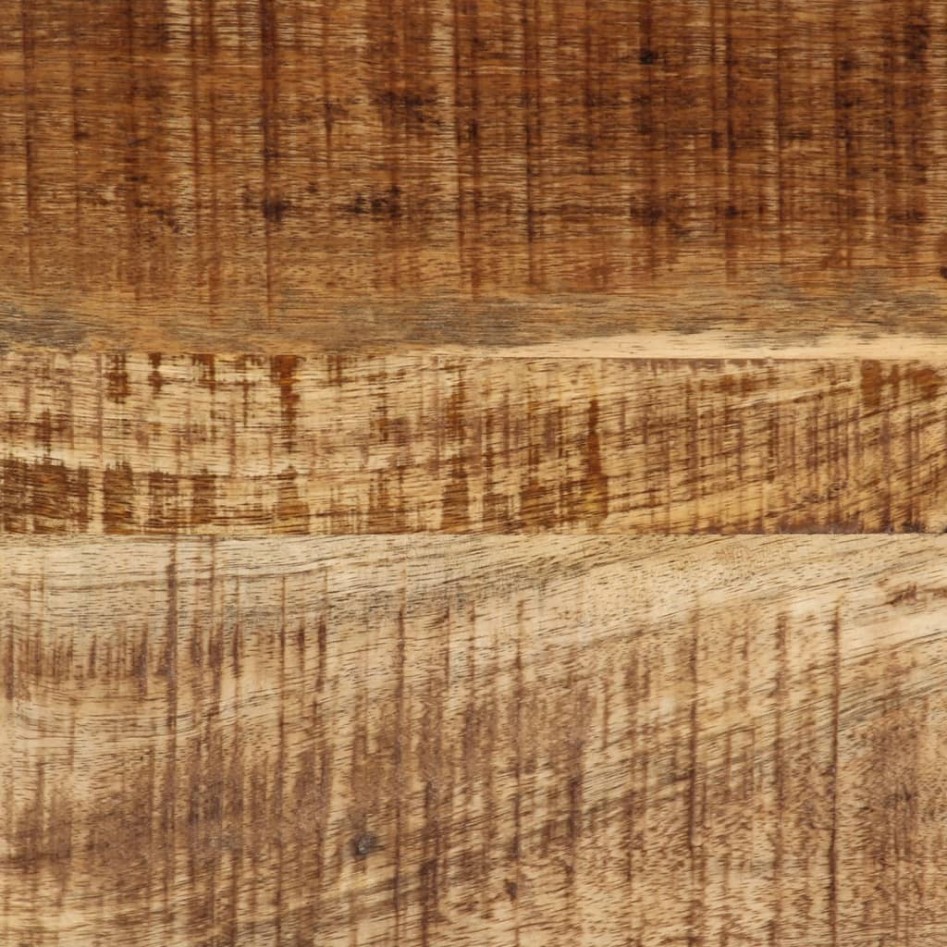 Mesa de centro de madera maciza de mango rugosa 45x45x35