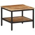 Mesa de centro de madera maciza de mango rugosa 45x45x35