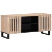 Mueble de TV madera maciza de mango blanco 105x34x46 cm