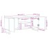 Mueble de TV madera maciza de mango blanco 105x34x46