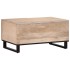 Mesa de centro de madera maciza de mango blanca 80x51x40