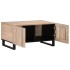 Mesa de centro de madera maciza de mango blanca 80x51x40