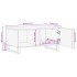 Mesa de centro madera maciza mango marrón 80x51x40