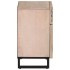 Mesita de noche madera maciza de mango blanca 50x34x60