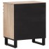 Mesita de noche madera maciza de mango blanca 50x34x60