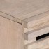 Mesita de noche madera maciza de mango blanca 50x34x60