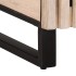 Mesita de noche madera maciza de mango blanca 50x34x60