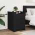 Mesita de noche madera de ingeniería negro 45x50x65