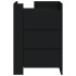 Mesita de noche madera de ingeniería negro 45x50x65