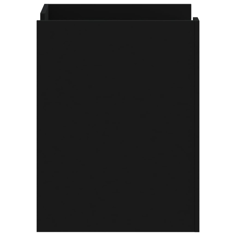 Mesita de noche madera de ingeniería negro 45x50x65