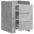 Mesita de noche madera de ingeniería gris hormigón 45x50x65