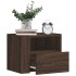 Mesitas de noche de pared 2 uds color marrón roble 45x30x35