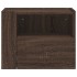 Mesitas de noche de pared 2 uds color marrón roble 45x30x35