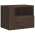 Mesitas de noche de pared 2 uds color marrón roble 45x30x35