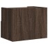 Mesitas de noche de pared 2 uds color marrón roble 45x30x35