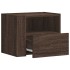 Mesitas de noche de pared 2 uds color marrón roble 45x30x35