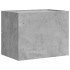 Mesita de noche de pared 2 uds color gris hormigón 45x30x35