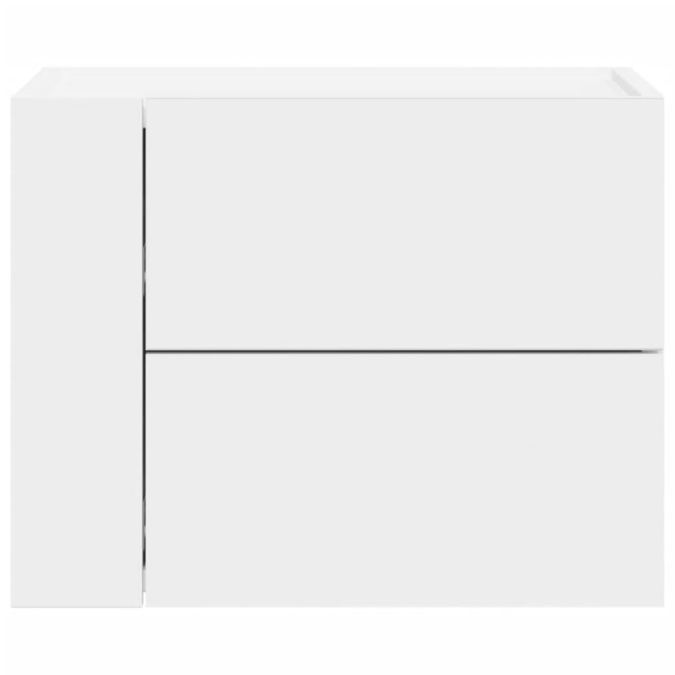 Mesitas de noche de pared 2 unidades blanca 45x30x35
