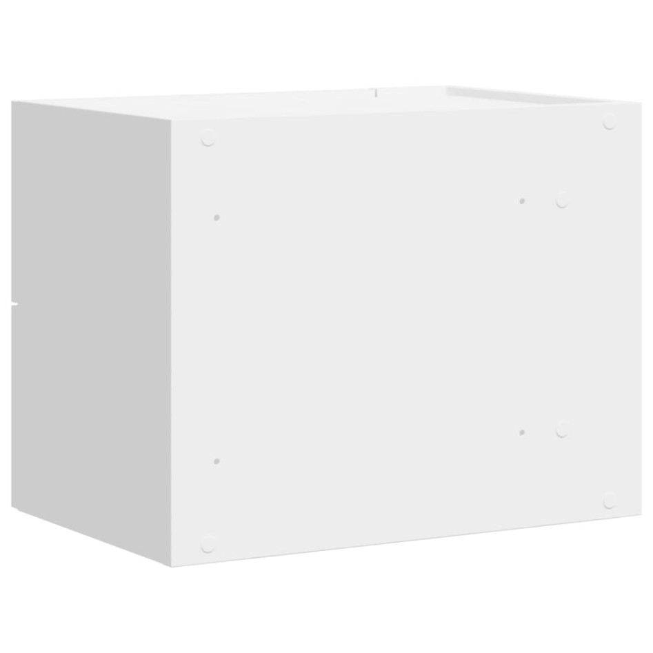 Mesitas de noche de pared 2 unidades blanca 45x30x35
