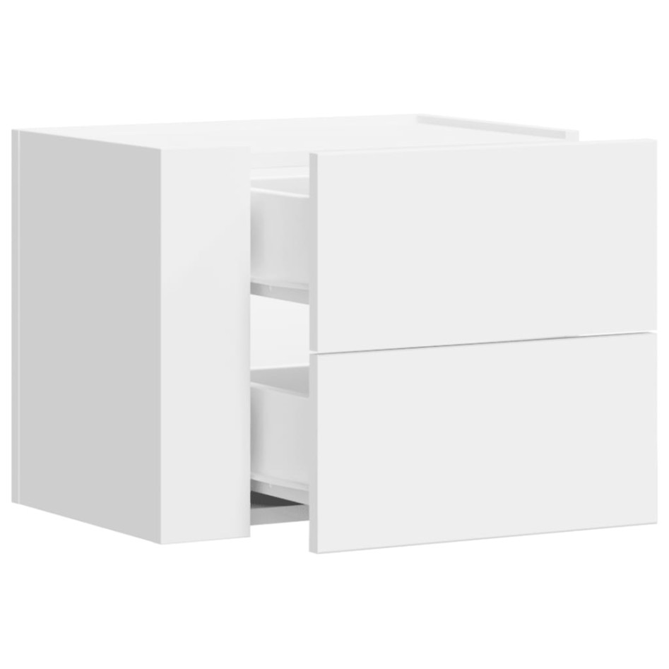 Mesitas de noche de pared 2 unidades blanca 45x30x35