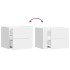 Mesitas de noche de pared 2 unidades blanca 45x30x35
