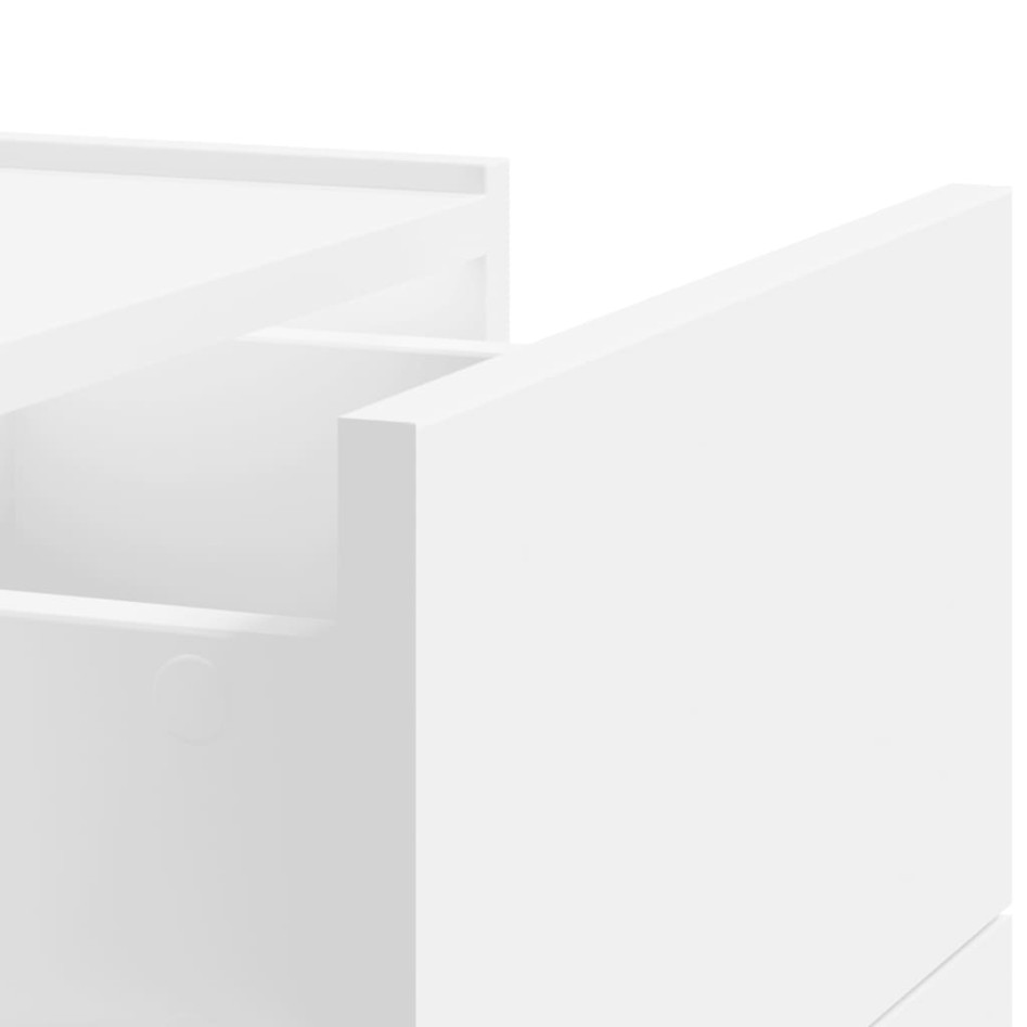 Mesitas de noche de pared 2 unidades blanca 45x30x35