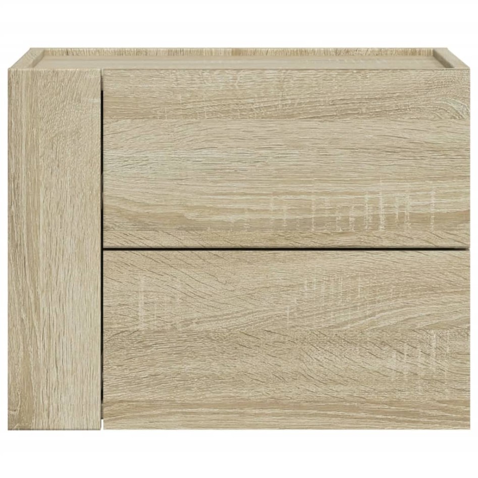 Mesitas de noche de pared 2 unidades roble Sonoma 45x30x35