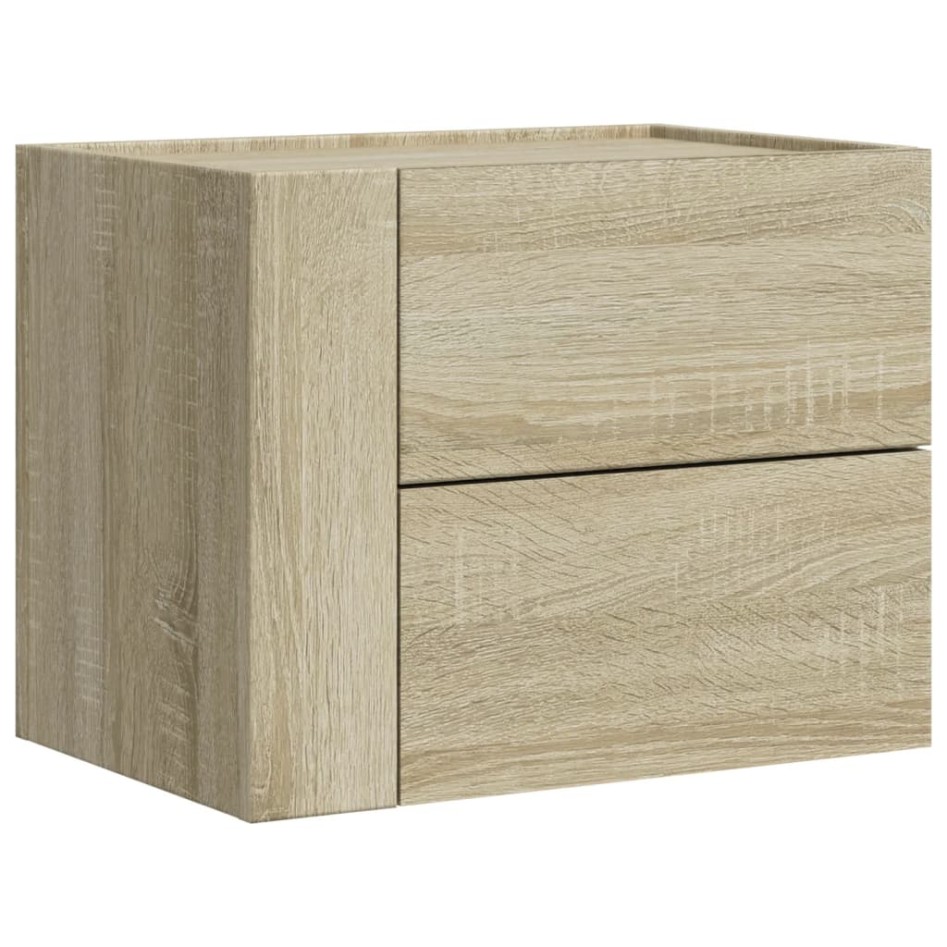 Mesitas de noche de pared 2 unidades roble Sonoma 45x30x35