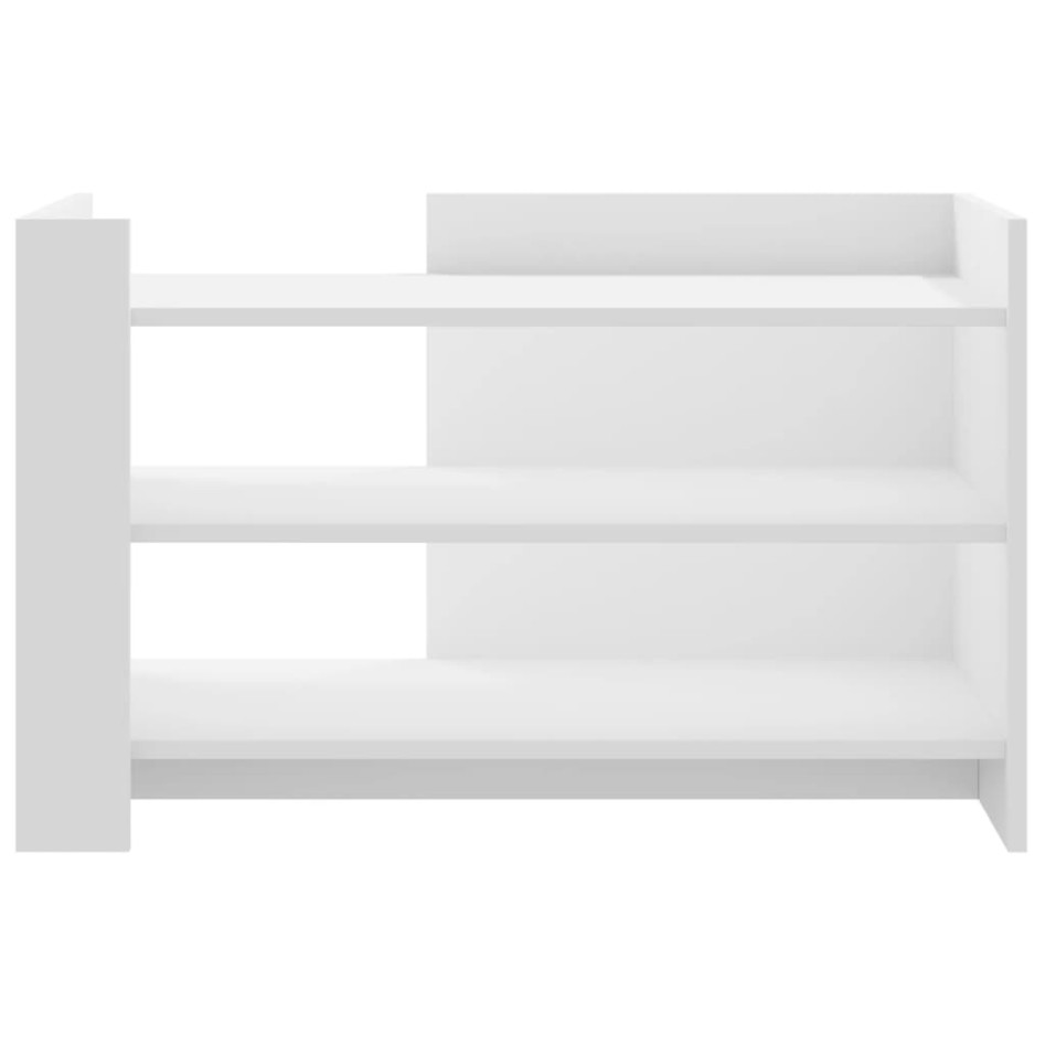 Mesa de centro madera de ingeniería blanca 80x50x50